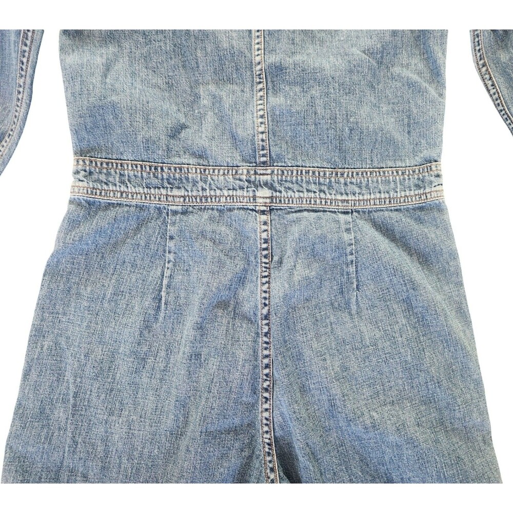 Citizens of Humanity Farrah 70s Blue Denim Jumpsuit XS 100% Cotton Flare Leg - Picture 7 of 10